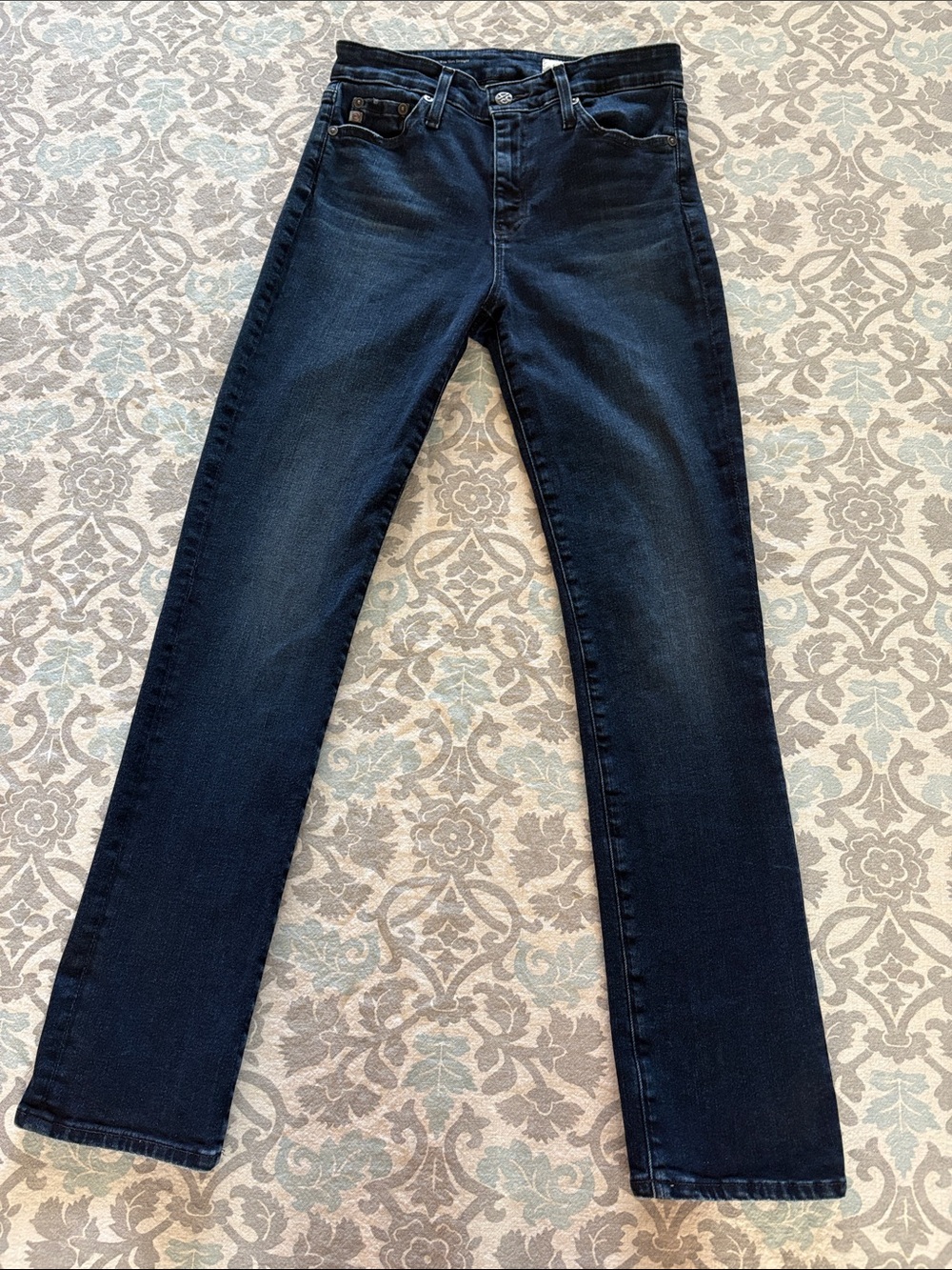 Ag Adriano Goldschmied Dark Indigo Straight-Leg Jeans